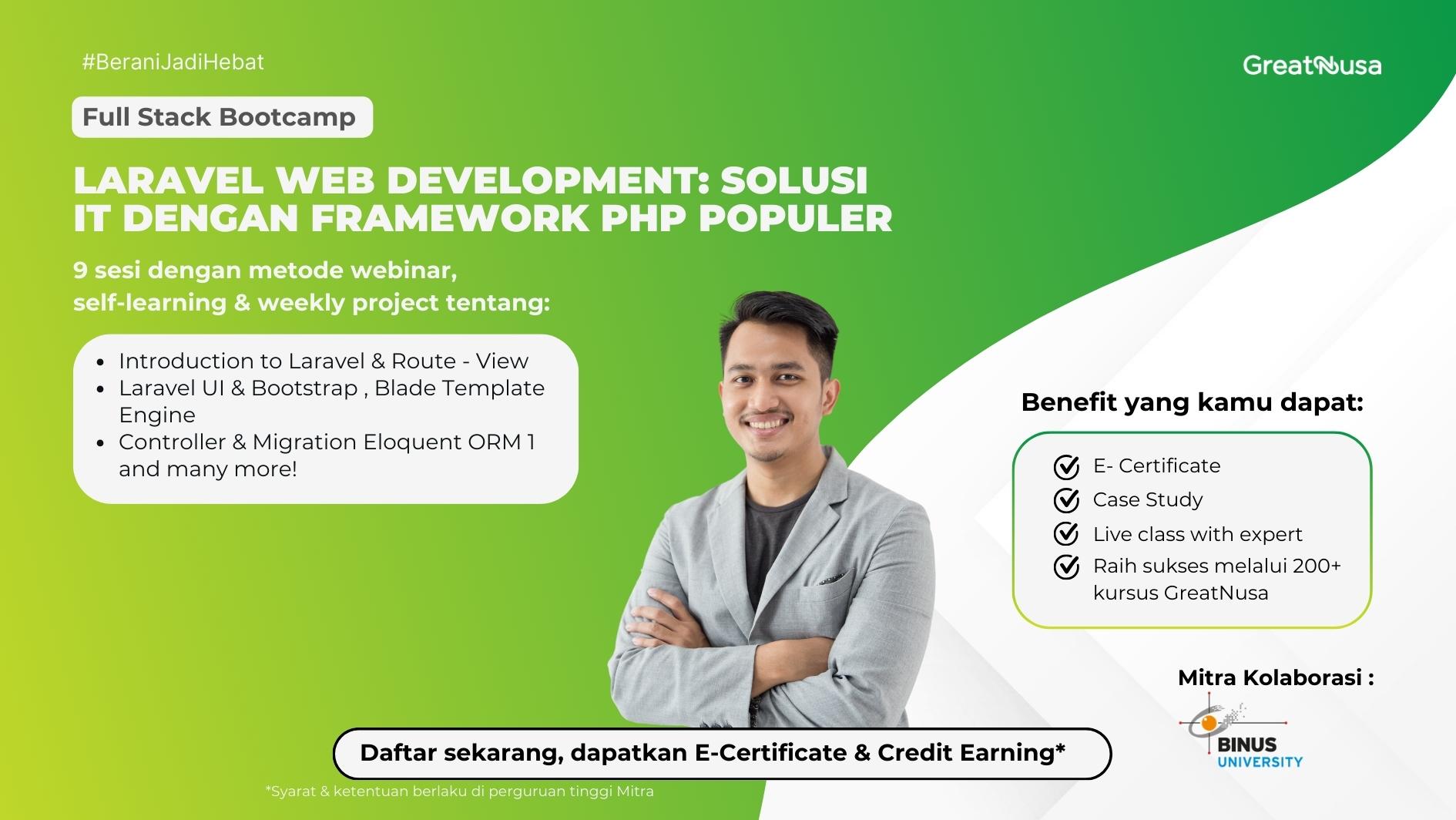 Full Stack Bootcamp - Laravel Web Development: Solusi IT dengan Framework PHP Populer