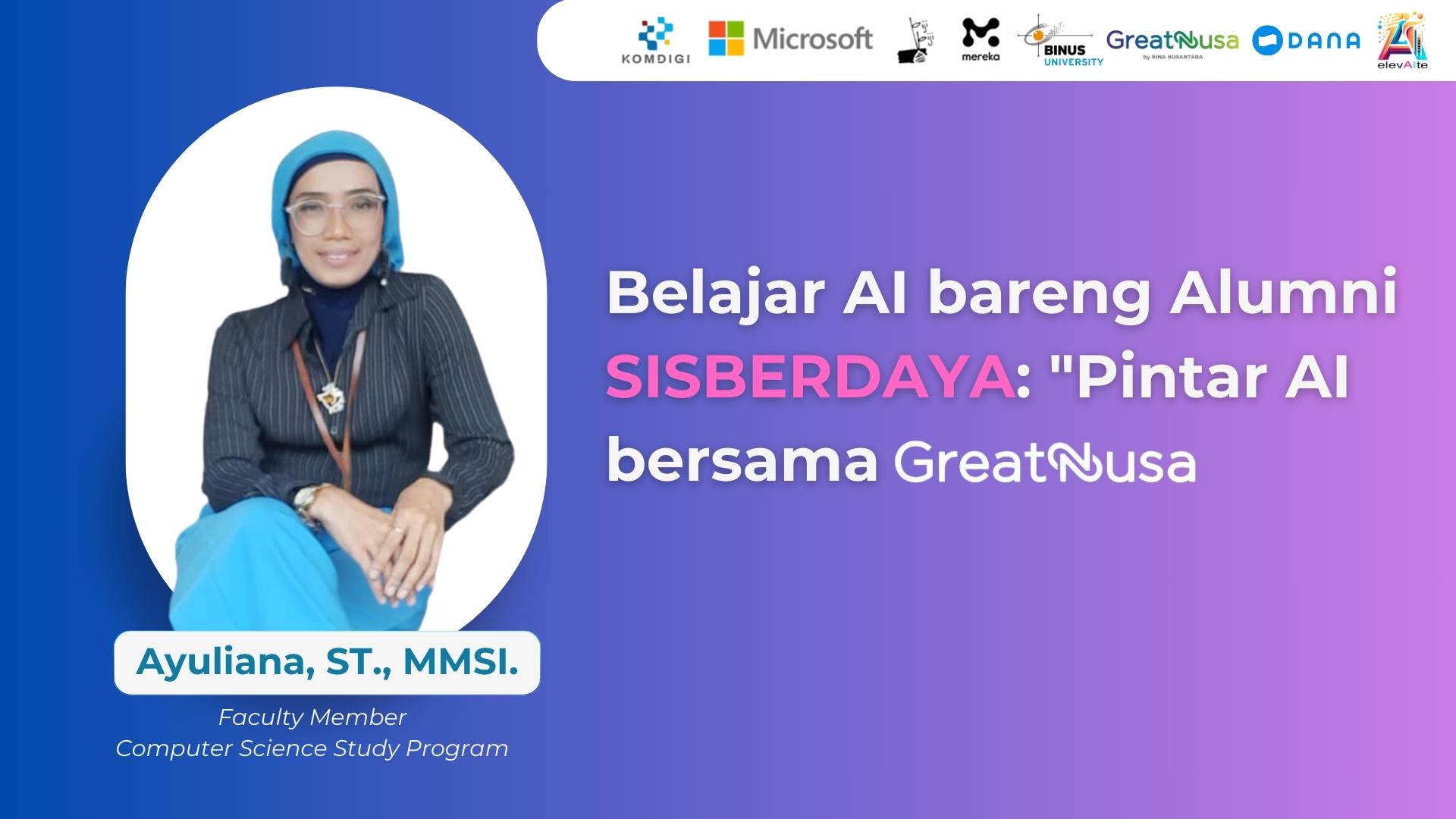 Webinar Belajar AI bareng Alumni Sisberdaya: "Pinter AI bersama GreatNusa"